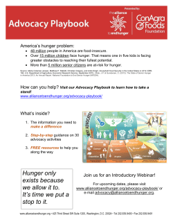 Hunger only exists because we allow it to. It`s time we put a stop to it.