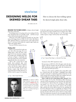 Designing Welds for Skewed Shear Tabs