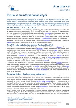 Russia as an international player - European Parliament