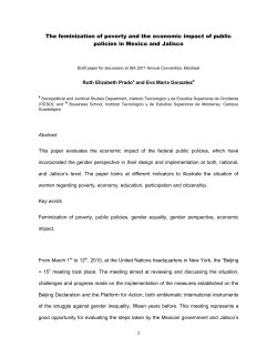 The feminization of poverty and the economic impact of public