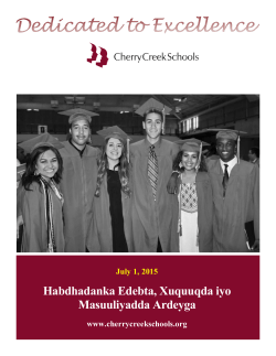 Somali - Cherry Creek School District
