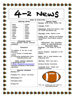 Science Week of 9/22-9/26 Spelling Words -block -shown