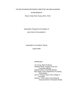 The relationship between computer use and academic achievements.