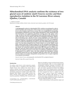 Mitochondrial DNA analysis confirms the existence of two glacial
