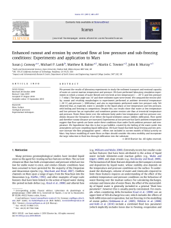 Enhanced runout and erosion by overland flow at low pressure and