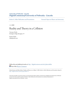Reality and Theory in a Collision - DigitalCommons@University of