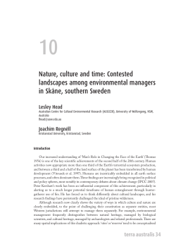 Nature, culture and time: Contested landscapes - ANU Press