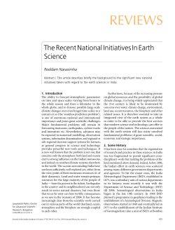 The Recent National Initiatives In Earth Science