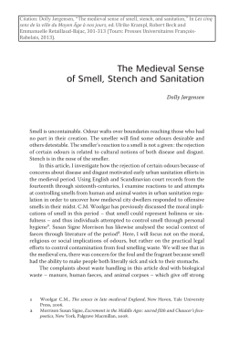 The Medieval Sense of Smell, Stench and