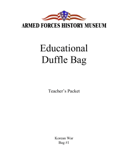 Educational Duffle Bag - Armed Forces History Museum