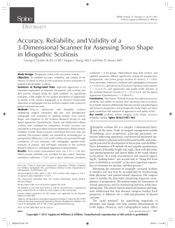 Accuracy, Reliability, and Validity of a 3