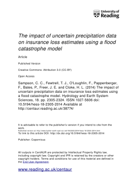 The impact of uncertain precipitation data on insurance loss