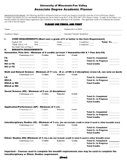 Associate Degree Academic Planner - University of Wisconsin