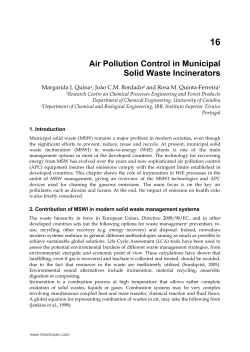 Air Pollution Control in Municipal Solid Waste