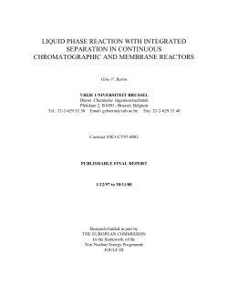 liquid phase reaction with integrated separation in