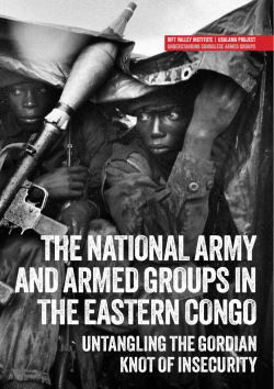 the national army and armed groups in the eastern congo