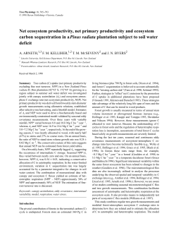 Net ecosystem productivity, net primary productivity and ecosy