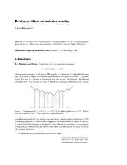 Random partitions and instanton counting