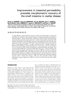 Improvement in intestinal permeability precedes