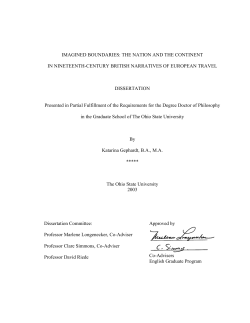 IMAGINED BOUNDARIES: THE NATION AND THE CONTINENT IN