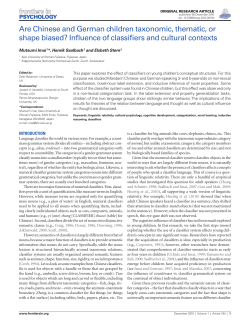 Are Chinese and German children taxonomic, thematic, or shape