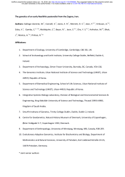 The genetics of an early Neolithic pastoralist from the