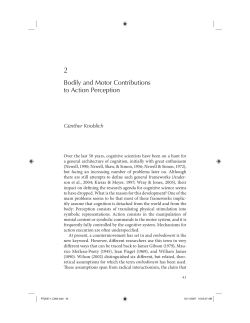 Bodily and Motor Contributions to Action Perception