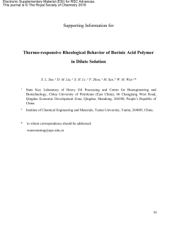 Supporting Information for Thermo-responsive Rheological Behavior