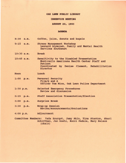 Oak Lawn Public Library In-Service Day Materials, 1993