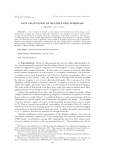 FAST CALCULATION OF MULTIPLE LINE INTEGRALS&lowast; 1