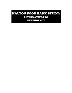 Halton Food Bank Study - Community Development Halton