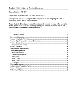 ENGL 2250 FA - History of English Literature 1