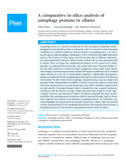 A comparative in-silico analysis of autophagy proteins in