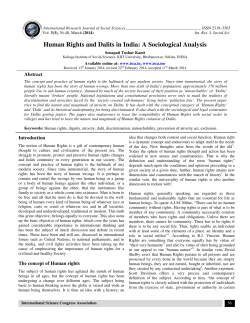 Human Rights and Dalits in India - International Science Congress