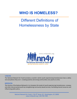 Different Definitions of Homelessness by State