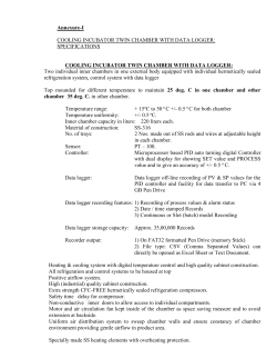 Annexure-I COOLING INCUBATOR TWIN - DAE e