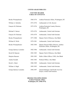 UNITED ARAB EMIRATES COUNTRY READER TABLE OF