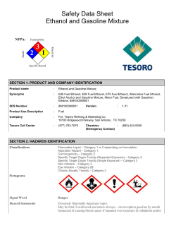 Safety Data Sheet Ethanol and Gasoline Mixture
