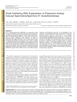 Small Interfering RNA Suppression of Polyamine Analog