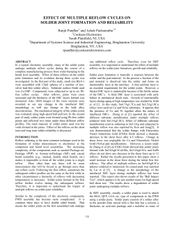 Effect of Multiple Reflow Cycles on Solder Joint Formation and