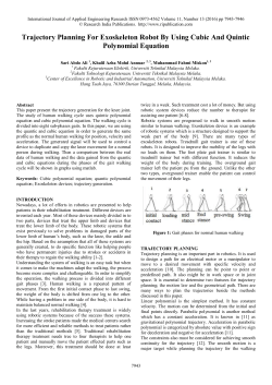 Trajectory Planning For Exoskeleton Robot By Using Cubic And