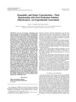 Osmolality and Solute Concentration-Their Relationship