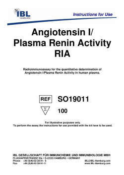 Angiotensin I/ Plasma Renin Activity RIA
