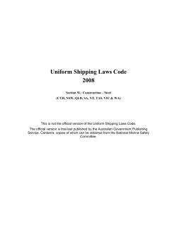 Uniform Shipping Laws Code 2008