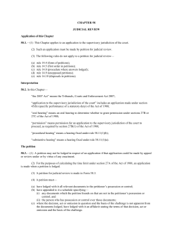 Chapter 58 of the Rules of the Court
