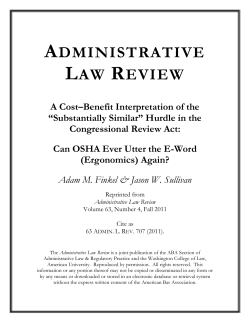administrative law review - Penn Law