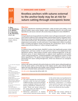 Knotless anchors with sutures external to the anchor body may be at