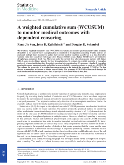 A weighted cumulative sum (WCUSUM) to monitor medical
