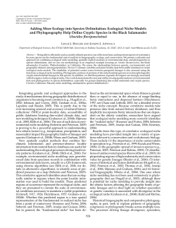 Adding More Ecology into Species Delimitation: Ecological Niche