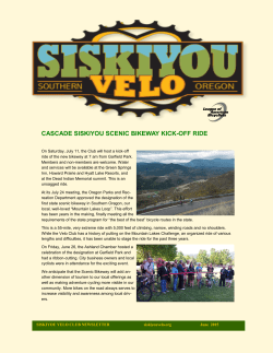 cascade siskiyou scenic bikeway kick-off ride
